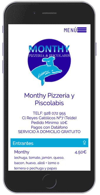 ejemplo menu digital en movil